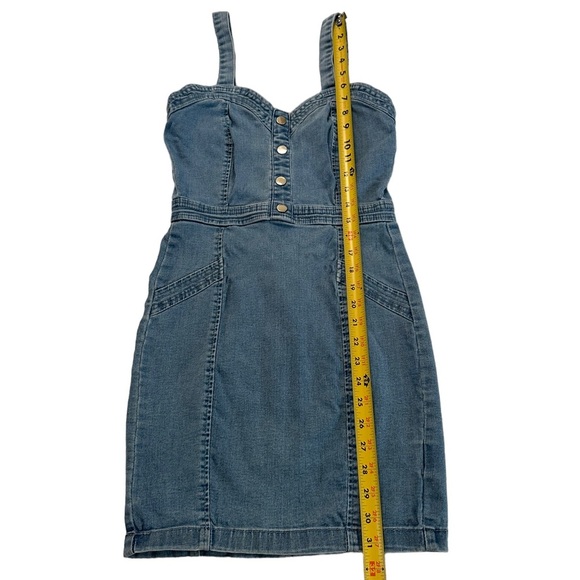 Nina Rossi Jean Overall Mini Dress Size Medium - Picture 7 of 11